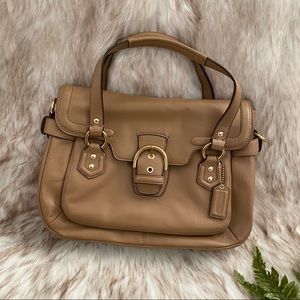 Coach Campbell Leather Flap Satchel